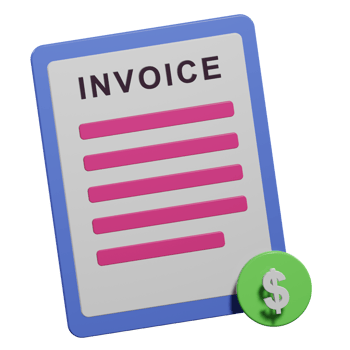 Invoice 3d icon png