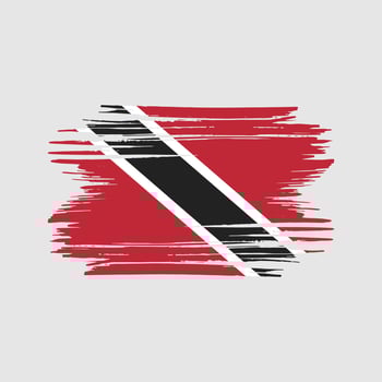 Trinidad and Tobago Flag Brush Strokes. National Flag vector