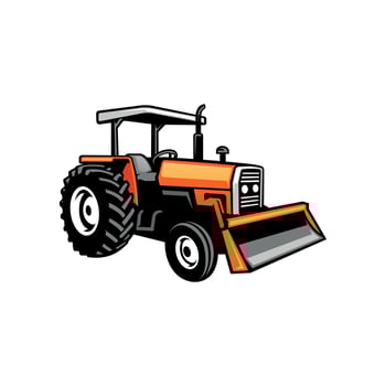 Untitfarm tractor and excavation illustration vectorled-1 vector