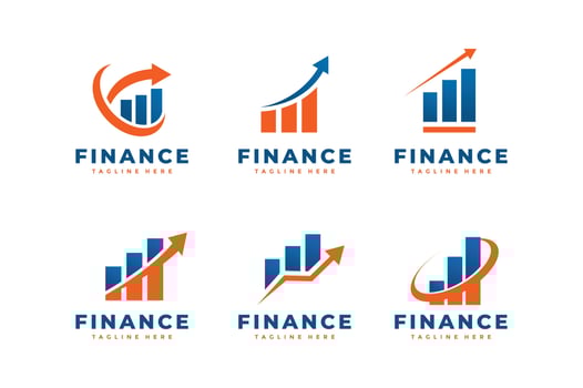Profit finance bundle logo vector