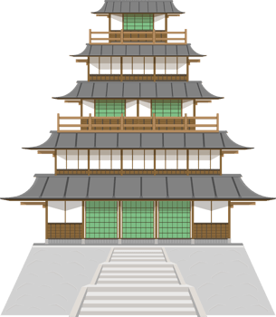 japanese temple tower wood brown color png