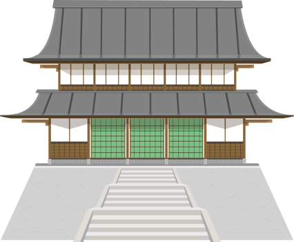 japanese temple 2 floor old style png
