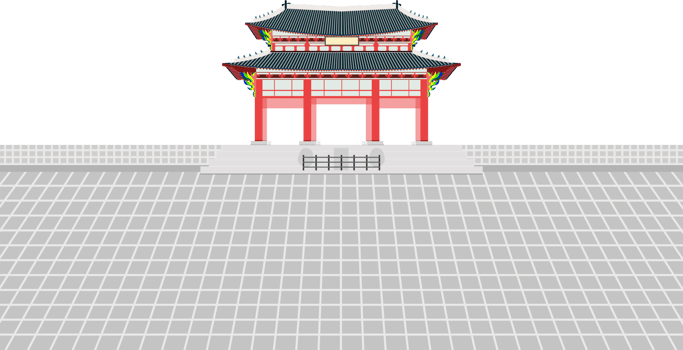 gwanghwamun square gate and long wall and large courtyard at gyeongbokgung palace in seoul south korea png