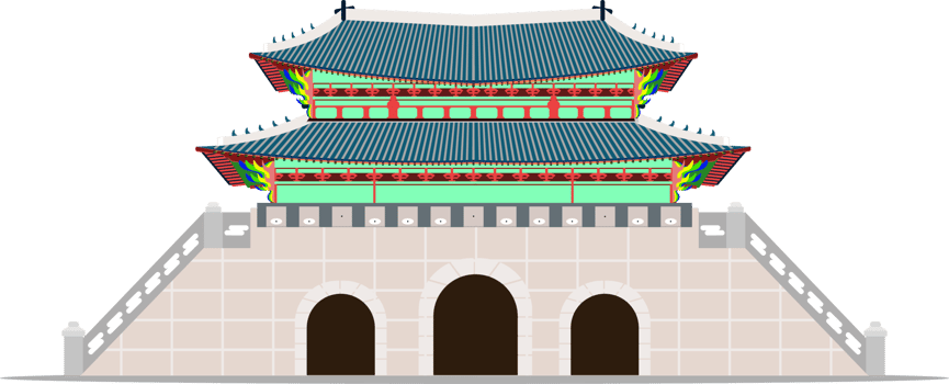 back gwanghwamun gate gyeongbokgung palace in seoul south korea png