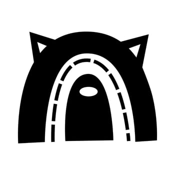 Black Rainbow Doodle monochrome. Vector illustration about nature.