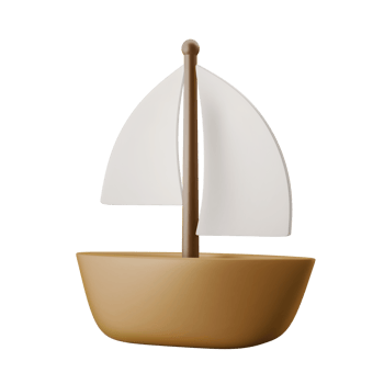 sailboat ship yacht 3d icon illustration png