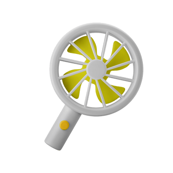 portable mini cooling fan 3d illustration png