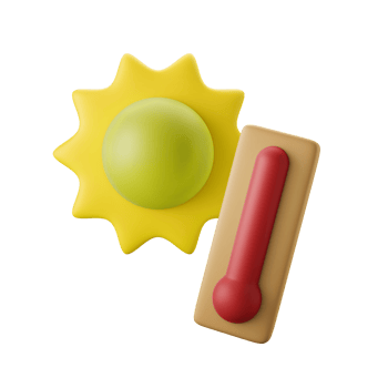 summer hot temperature 3d icon illustration png