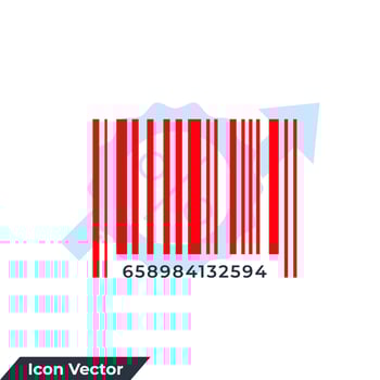 barcode icon logo vector illustration. Check code symbol template for graphic and web design collection