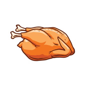 illustration of a grill turkey chicken vector