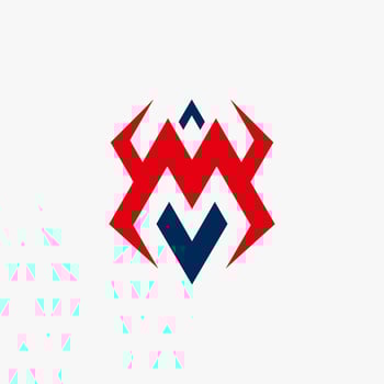 abstract letter m logo illustration, vector design