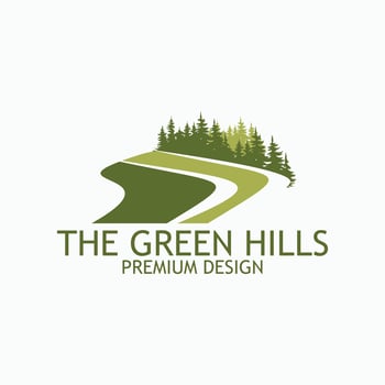 hill or mountain logo illustration, natural scenery, adventure, vector design