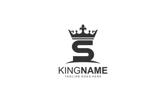 S logo crown for construction company. letter template vector illustration for your brand.