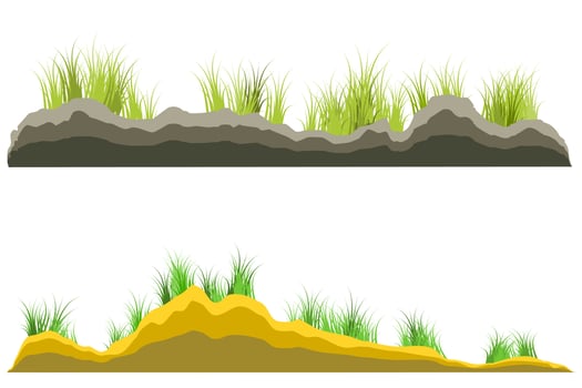 grass ground. grass landscape vector