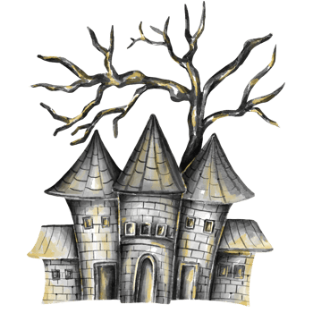 Halloween elements collection illustration designed with watercolor graphics techniques Perfect for Halloween theme decorations, digital printing, kindergarten, stickers, cards,  gifts and more. png
