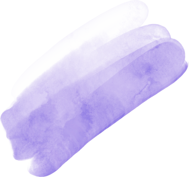 Purple watercolor splash and brush stroke clipart collection for decoration. png