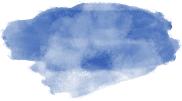 Navy blue watercolor splash and brush stroke clipart collection for decoration. png