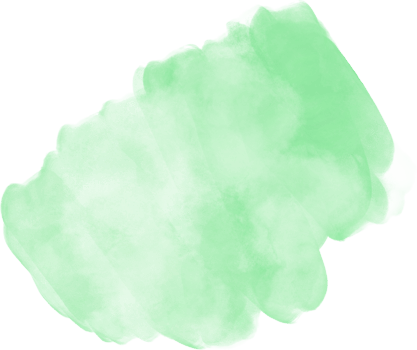 Green mint watercolor splash and brush stroke clipart collection for decoration. png