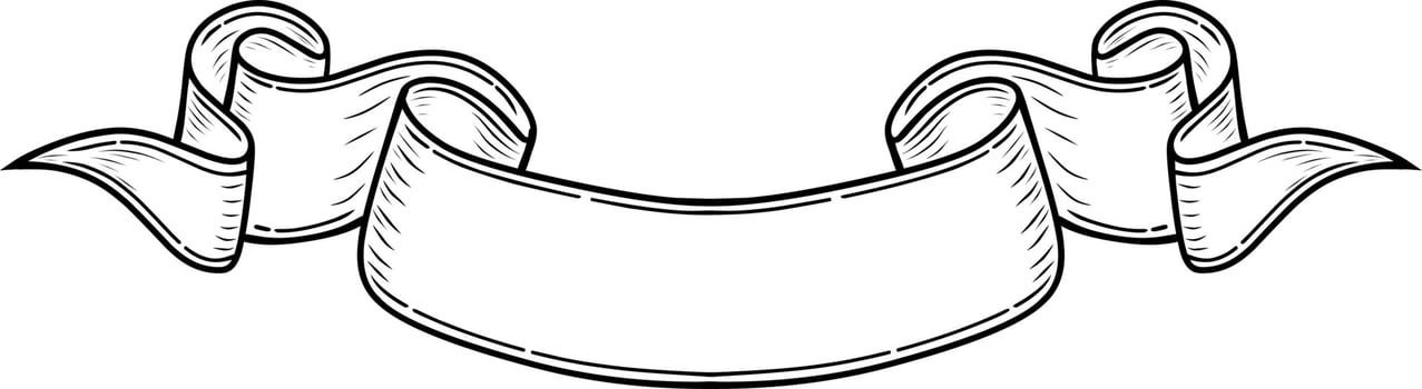 line art ribbon vector