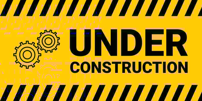 Under construction industrial background vector