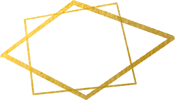 Gold geometric shape frame png