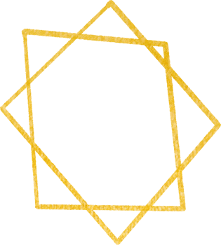 Gold geometric shape frame png
