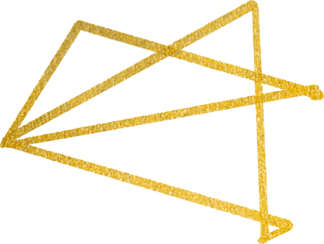 Gold geometric shape frame png