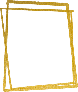 Gold geometric shape frame png