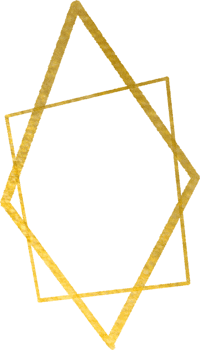 Gold geometric shape frame png