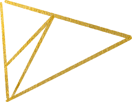 Gold geometric shape frame png