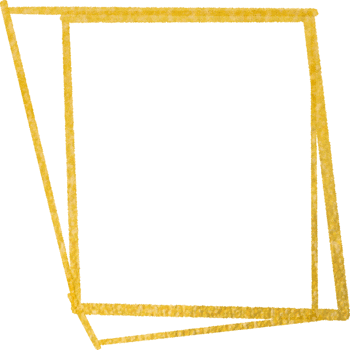 Gold geometric shape frame png