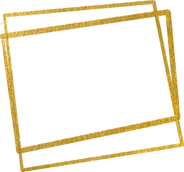Gold geometric shape frame png
