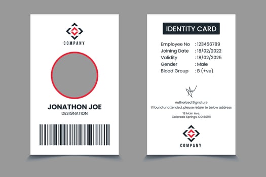 Office id card template illustration vector