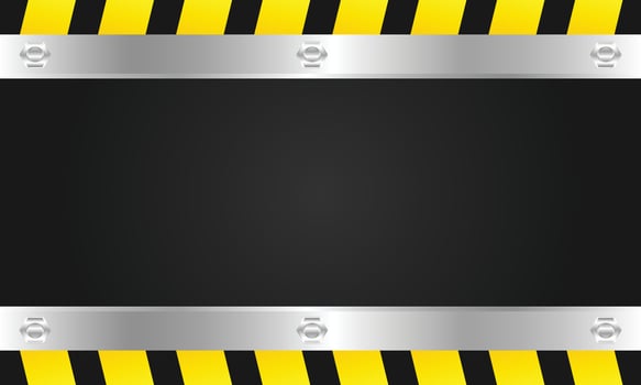 open gate blank space metal strip with police line modern template design background vector