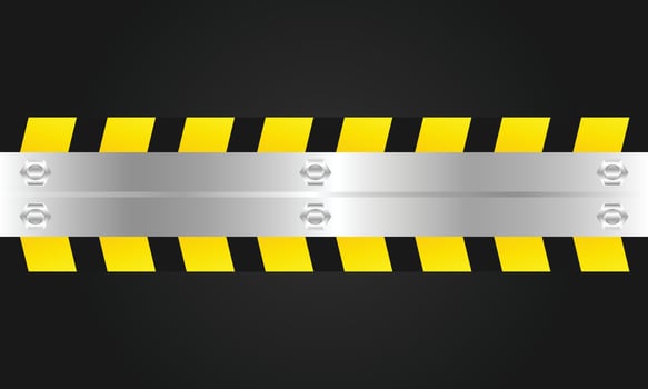 background close gate metal strip with police line safety template design vector