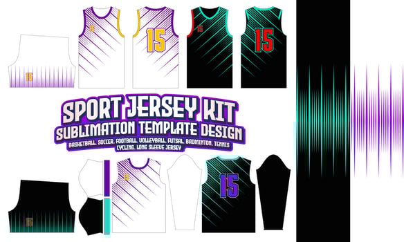 Sport Jersey Printing Design pattern 106 Sublimation Soccer Football Badminton vector