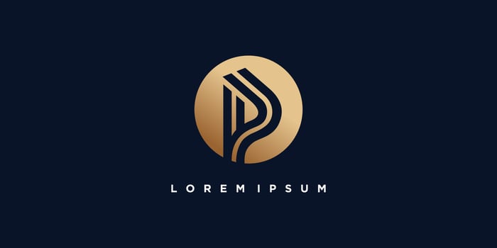 Creative letter P icon logo design Premium Vector