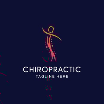 Chiropractic icon logo design Premium Vector