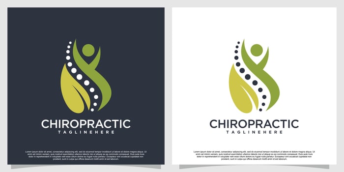 Chiropractic logo design for massage theraphy health Premium Vector part 4