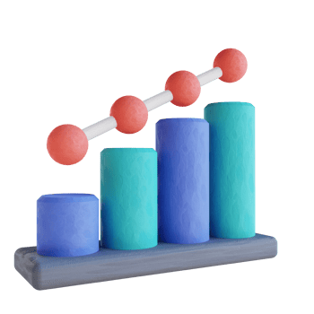 3D illustration chart candles png