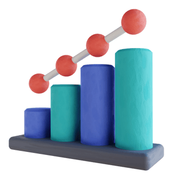 3D illustration chart candles png