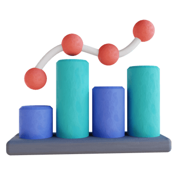 3D illustration chart candles png