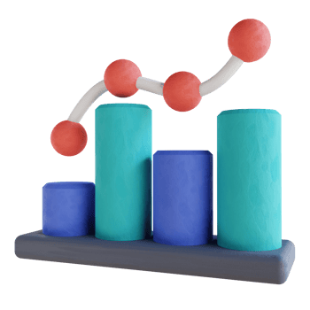 3D illustration chart candles png