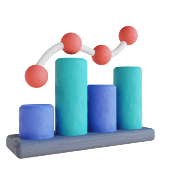 3D illustration chart candles png