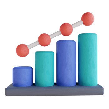 3D illustration chart candles png