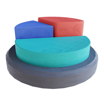 3D illustration pie chart png