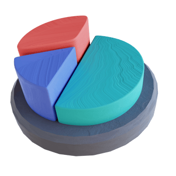 3D illustration pie chart png