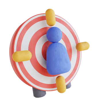 3D illustration target people png