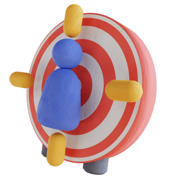 3D illustration target people png