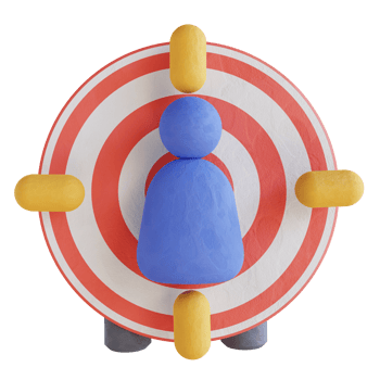 3D illustration target people png